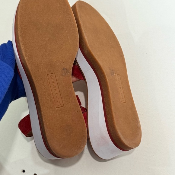 LUCKY BRAND Women's Tarhi Ankle-strap Wedge Platform Sandals 11M - Picture 8 of 10